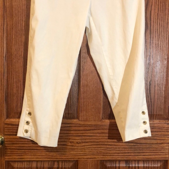 White Button-Detail Pants - Picture 7 of 7
